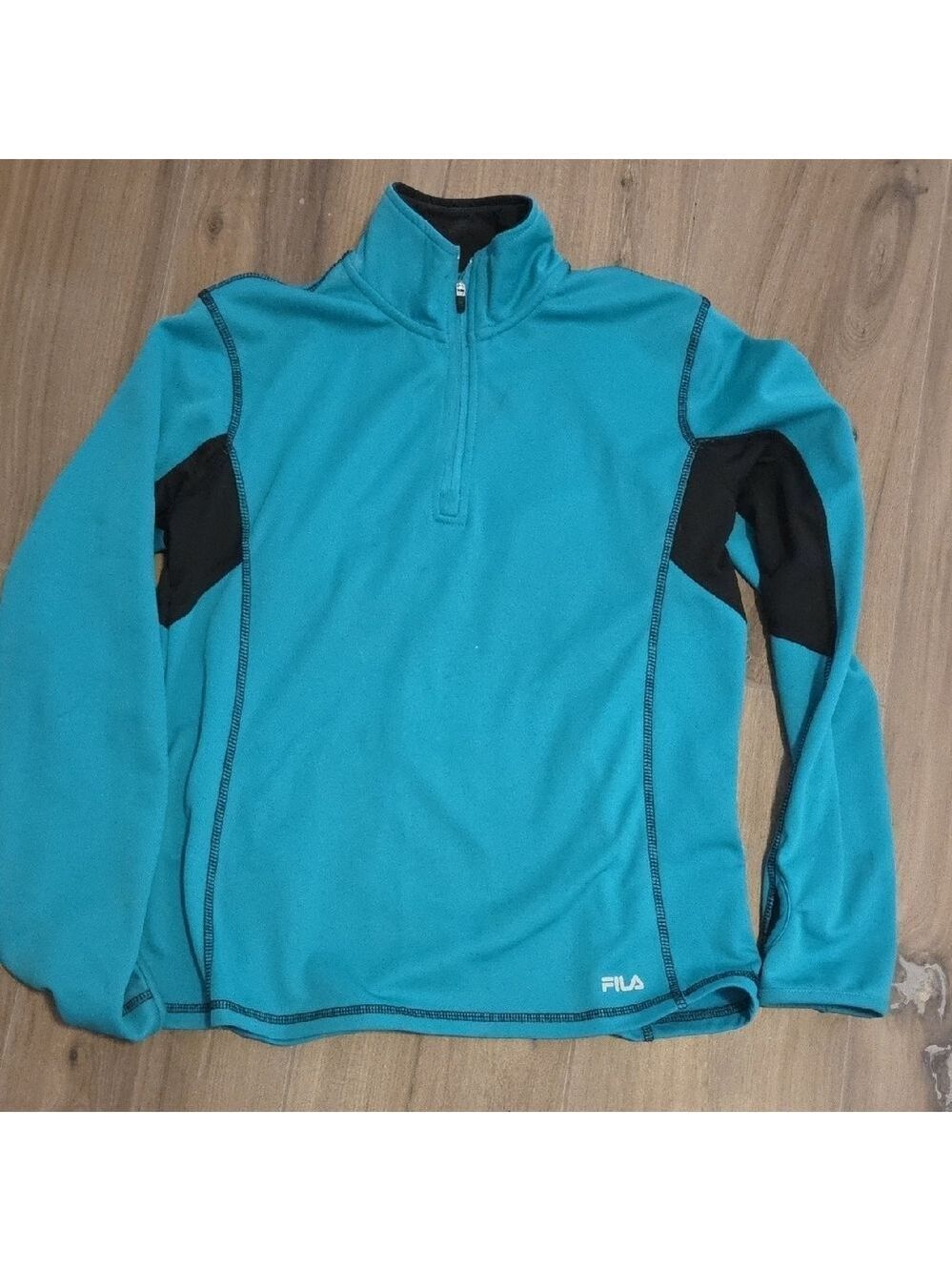 Fila Green Black Half Zip Pullover